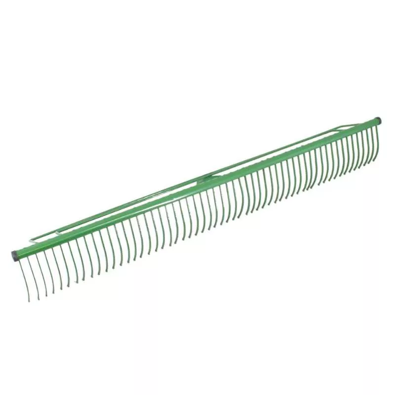 Grüner Rasenrechen aus Stahl - 100 cm