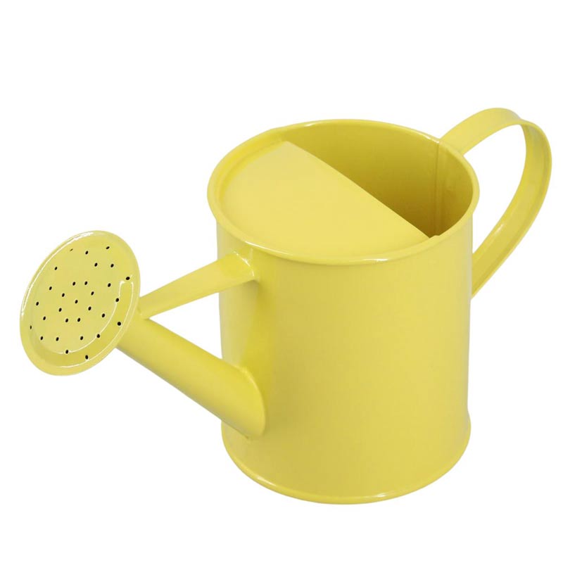 Gelbe Gießkanne für Kinder (Metall) - 0,8 Liter