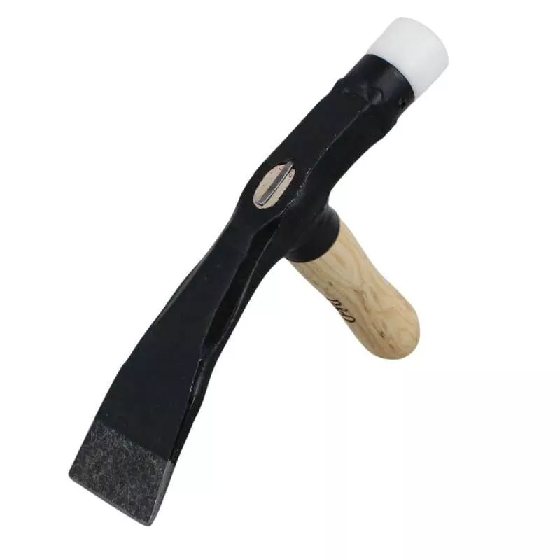 Pflasterhammer (5,5 cm) mit Holzgriff und Gummiaufsatz