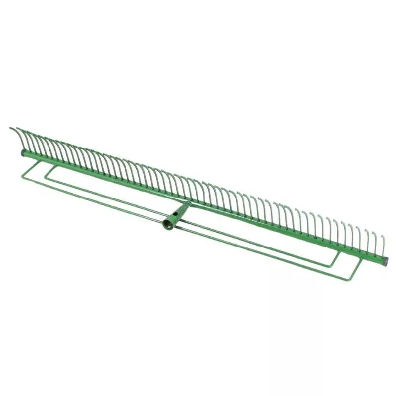 Grüner Rasenrechen aus Stahl - 100 cm